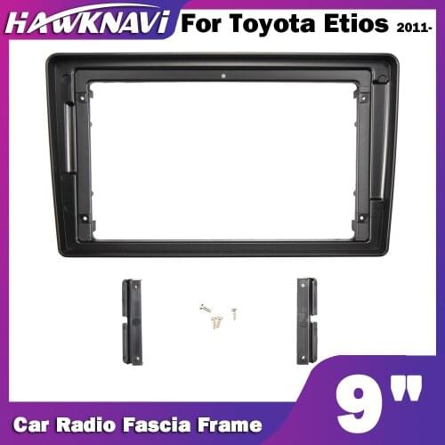 For Toyota Etios 2011+ 9" 2 Double Two Din Car Audio Headunit Stereo Fascia Panel Dash Mounting Frame Accessory Trim Kit Face