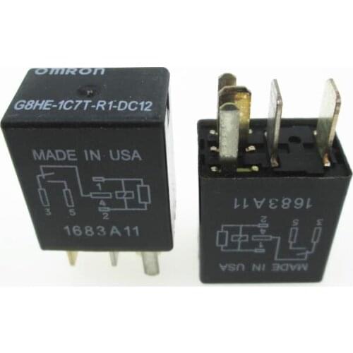 Auto car 12V relay G8HE-1C7T-R1-DC12 G8HE-1C7T-R1-DC12V G8HE-1C7T-R1-12VDC G8HE1C7TR1DC12 12V DC12V 12VDC 5PIN 10PCS/LOT