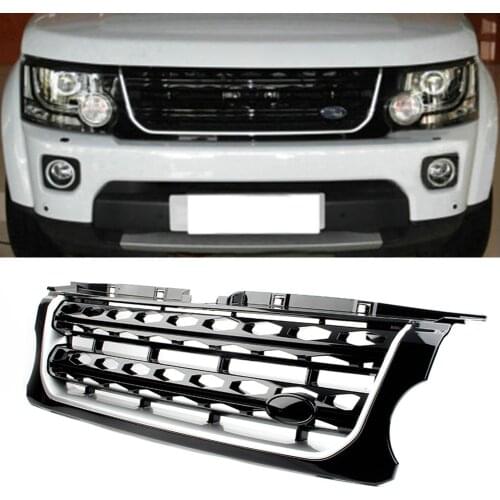 Car Front Grille Bumper Honey Comb Mesh Racing Grill LR051300 For 2014 2015 2016 Land Rover LR4 Discovery 4 Glossy Black ABS