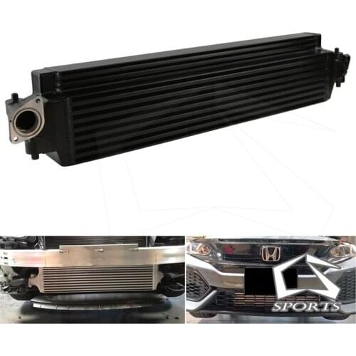 Bolt-On FMIC Front Mount Intercooler Fits For 16-17 H*onda C*ivic 1.5L Turbo Silver/black