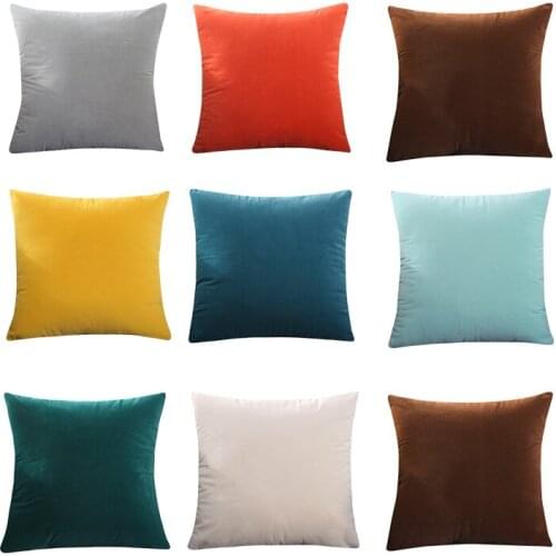 Velvet Pillow Case Cushion Cover 45x45 Nordic Sofa Office Waist Cushions Bedside Large Backrest Pillows for Sleeping Home Decor