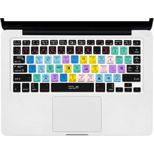 For All MacBook Air Pro Retina 13" 15" 17" Hot New English Illustrator AI Shortcuts Hot Keys US Keyboard Skin Cover Protector