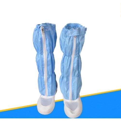 ESD Gigh Cylinder Boots Anti-static Soft Breathable Shoes PU Non-slip Dust-free Flat Anti Static Cleanroom PVC Sole ESD Shoes