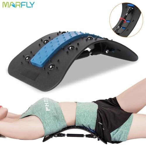 2021 New Magnetic Therapy Back Massager Stretcher Neck Stretch Tools Massage Cervical Pillow Lumbar Support Posture Corrector