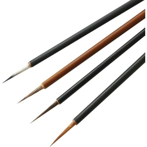 Chinese Painting Fine Line Brush Set 4pcs Chinese Meticulous Landscape Painting Brush Chinese Rabbit Hair Calligraphy Brushes