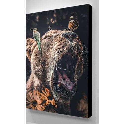 Wall Art Canvas Prints Painting Cool Harmonious Animal Home Tiger Decoration Pictures Modular No Frame For Office Poster Artwork