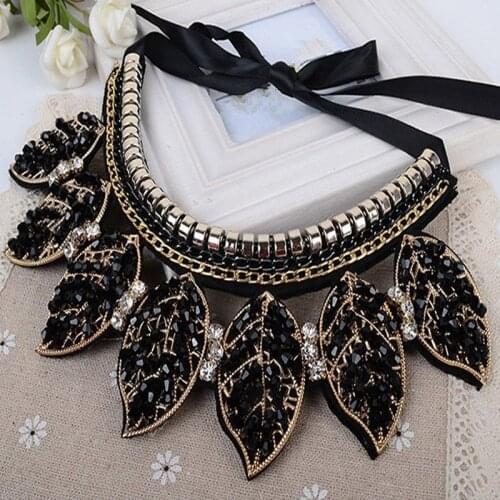 Beads New Fashion Velvet Choker Necklace Rectangle Pendant Vintage Woman Gift design ribbon chain false collar choker necklace