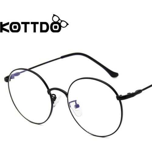 KOTTDO Classic Round EyeGlasses Women Vintage Transparent Myopia Eye Glasses Frames for Men