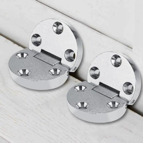 2Pcs Zinc Alloy Hinges Table Flap Hinge Self-Supporting Folding Table Hinge Oval Home Furniture Foldable Self Cupboard Furniture