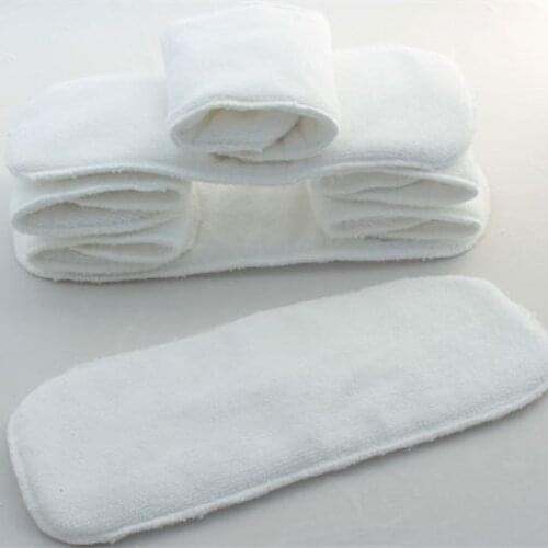 1Pc Reusable Nappy Liner Insert Washable Bamboo Fiber Cloth Adult Diaper Liner Insert 3 Layers Super Absorbent Adult Diaper