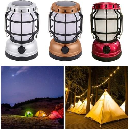 Portable Solar Outdoor Camping Lantern USB Rechargeable Patio ing Lamp