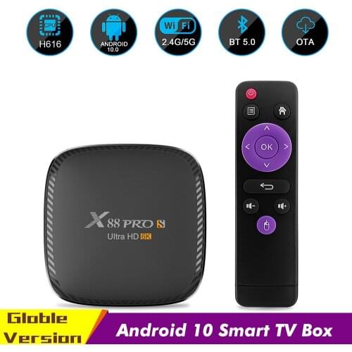 X88 PRO S Smart TV Box H616 Android 10.0 6K TVBOX Bluetooth 5.0 2.4G 5G Dual WIFI Media Player Android 10 Set Top Box