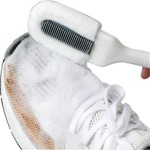 Professional shoe cleaning brush multifunctional long-handled shoe brush cleaner white shoe slippers kit hanging soft brush shoe