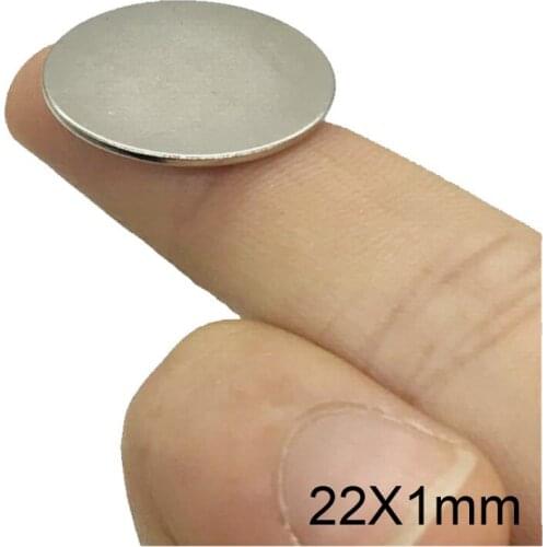 5~100pcs 22x1 mm Strong Cylinder Rare Earth Magnet 22mm X 1mm Fridge Round Neodymium Magnets 22x1mm N35 Powerful Magnetic 22*1
