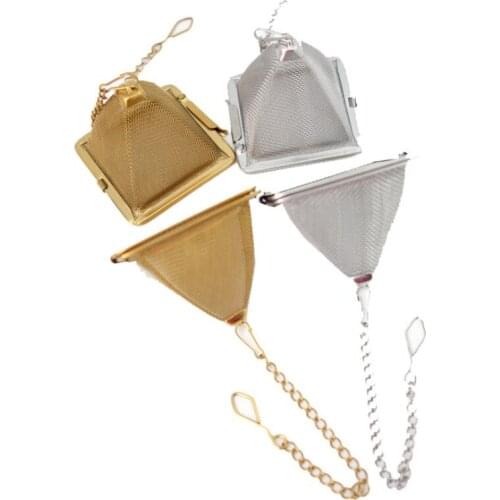 Stainless Steel Pyramid Tea Infuser Tea Strainer Loose Teapot Leaf Filter Teaware Tool Accessories LX8296