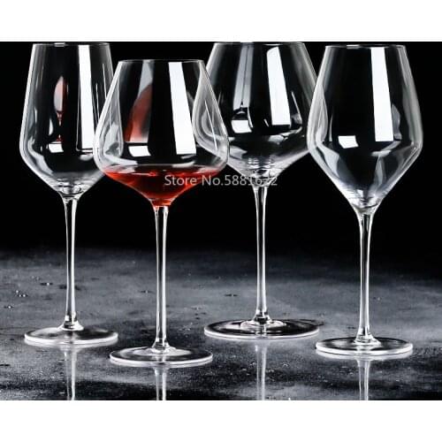 Handmade ultra-thin Bordeaux red wine glass Lead-free crystal glass goblet Large capacity Burgundy wine glass drinking utensils