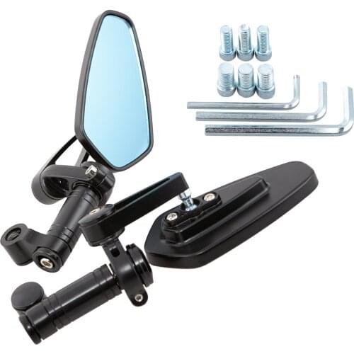 Universal Motorcycle Mirrors Accessories 8mm 10mm Rearview Mirror Blue Glass For Yamaha MT 07 09 YZF R1 R3 R6 fz1 fz6 FZ07 FZ09
