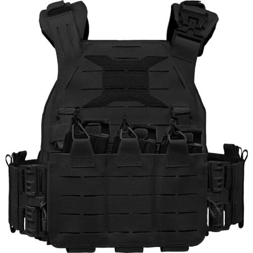 UTA Universal Armoured Lightweight Tactical Vest - Black Flame Retardant Type