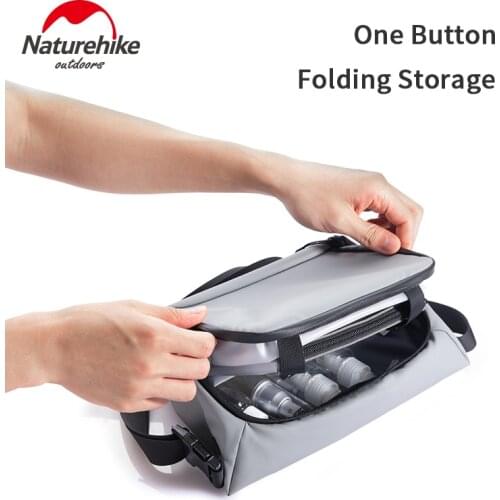 Naturehike 600D Waterproof Wash Bag Leisurely Multifunctional TPU Wet and Dry Separation Storage Bag Portable Travel Supplies