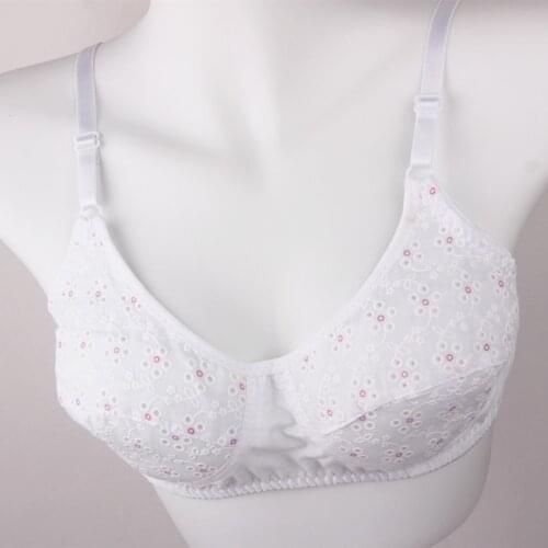 Women 48 46 44 42 40 38 36 34 A B C cup bras for woman Sexy lace bra plus size wire free gather setting plunge lingerie top bts