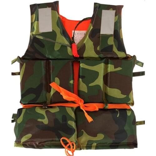 Adult Life Jacket Fishing Camouflage Swimming Rafting Surfing for Flood Control Clothes Vest Thick Safety Vest