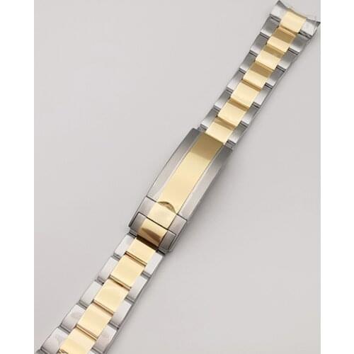 Gold and Steel Color 904L Stainless Steel Watch Band Bracelet For Rolex Submariner, 97200 Watch Parts