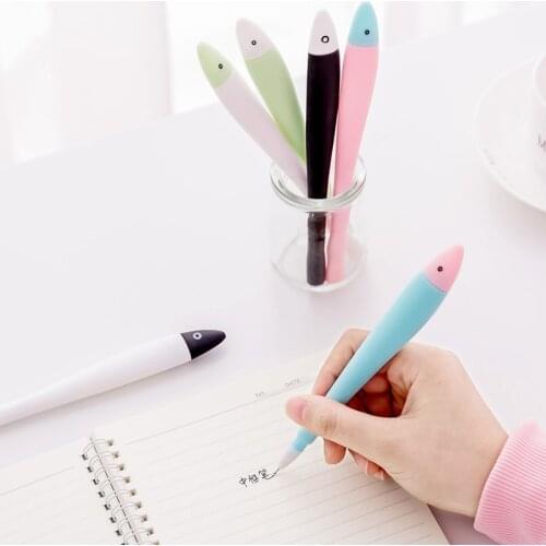 1PCS New Lovely Creative Cartoon Fish Gel Pen Student Stationery Novelty Gift School Material Office Supplies