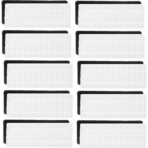 10x hepa filter & 10x foam filter clean Filter Replacements For Ecovacs Deebot N79S N79 Eufy RoboVac 11 Vacuum Cleaner Accessory