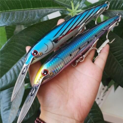Noeby 2pcs 185mm 64.7g fishing minnow hard lure with Sharp and strong France