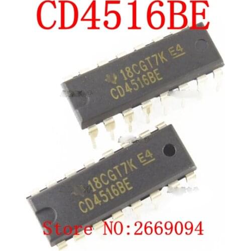 5PCS /10PCS CD4516BE HEF4516BP DIP16 CD4516 DIP TC4516BP MC14516BCP HD14516BP CD4516 new and original IC free shipping