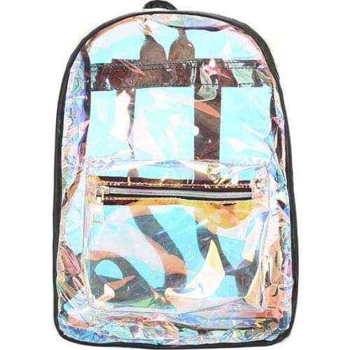 5PCS / LOT Women Hologram Backpack Laser Daypacks PU Leather Teenager Girls School Bag Pack Female Holographic Bags Mochila