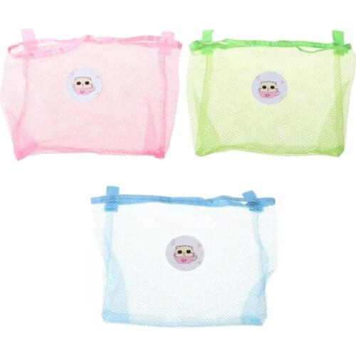 Child Bath Toy Storage Bag Organiser Net Suction Baskets Kids Bathroom Mesh Bag