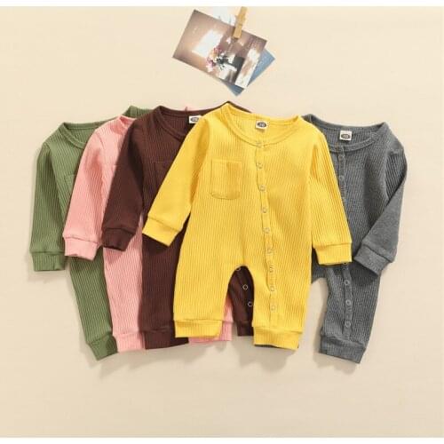 Newborn Baby Romper Girls Boys Cute Solid Knitted Clothes for Kids Long Sleeve Autumn Rompers Jumpsuit Outfits Costumes