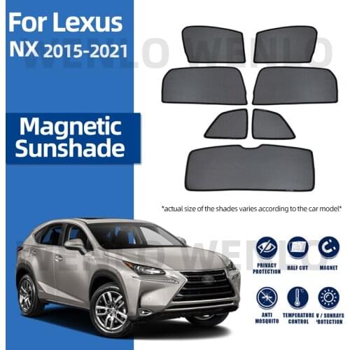 For Lexus NX NX200 NX300 2015-2021 Front Windshield Car Sunshade Side Window Blind Sun Shade Magnet Visor Mesh Curtain Shiled