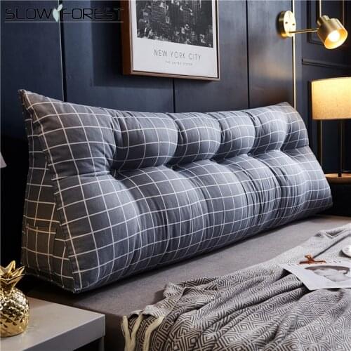 Sofa Large Backrest Cushion Waist Cushion Triangle Headrest Pillow Tatami Removable Bedside Pillow for Couple
