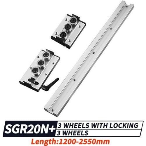 Dual-axis Guide Rail Linear Rail 1/2PCS SGR20N L= 1200-2550mm+high speed guider locking slider SGB3+Lock