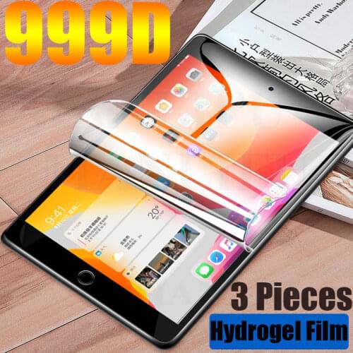 3Pcs Hydrogel Film for iPad mini 2 3 4 5 Air 3 4 Pro 11 12.9 9.7 10.2 10.5 2020 2019 2 3 4 Protective Soft TPU Screen Protector