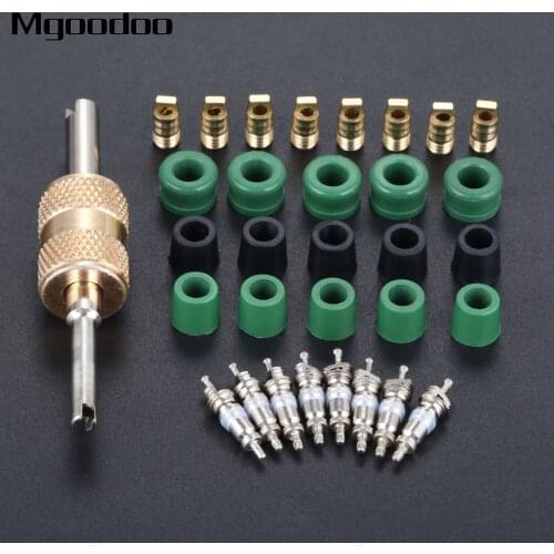 71Pcs R134a A/C Valve Core Remover Tool Air Conditioning Tube Tools Connector Kit AC Hose Rubber Gasket Rings Assortment Kit