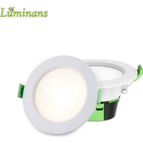 Luminans 3pcs/Lot Dimmable LED Downlight 9W Round Recessed Led Lamp 220V-240V Indoor Lighting spotlight lamp with Free Shipping