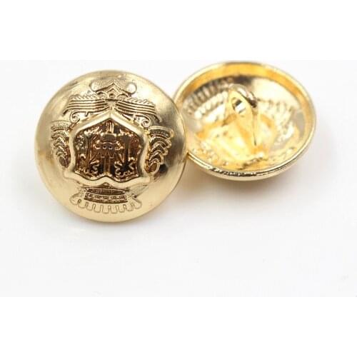 10pcs/lot Retro Style metal button Gold for clothing sweater coat decoration shirt buttons accessories DIY JS-0243