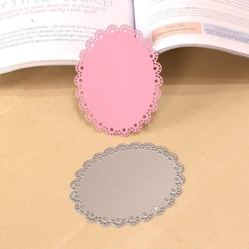 DUOFEN METAL CUTTING DIE ellipse border Stencils for DIY craft projects Scrapbook Paper Album
