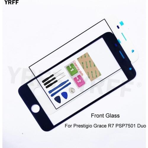 Mobile Front Panel Glass For Prestigio Grace R7 PSP7501 DUO Front Glass (No touch Screen) Outer Glass Cover Panel Replacement