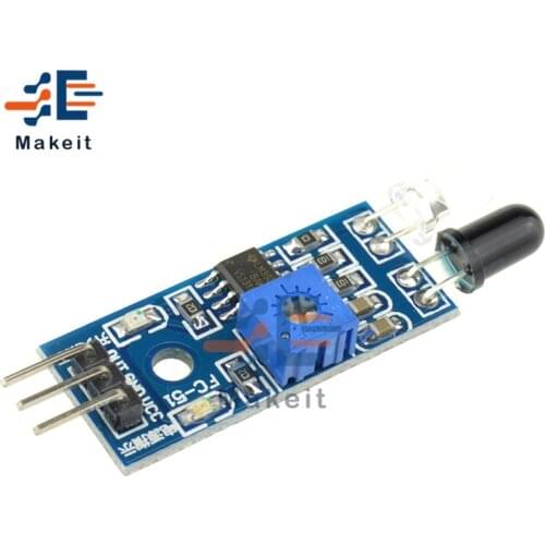 Infrared Sensor Module Black white Barrier Line Track Module Reflective Low Level Signal Out Smart Car Obstacle Avoidance Module
