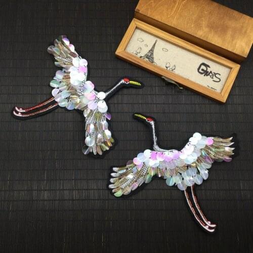 Cane 2pcs/set sequins patch embroidered applique fashion clothing decoration sew on patch accessories Motif patch