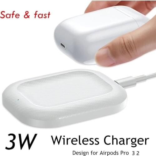 Orginal 3W wireless charger for Apple Airpods pro 2 accessories wireless charging for copy airpods freebuds3 Air2s EncoW51