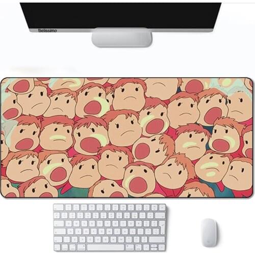Hot Pad White Mouse Mousepad Ponyo On The Cliff Gaming Accessories Carpet Hot Anime Mat Sexy Keyboards Table Pads Large Varmilo