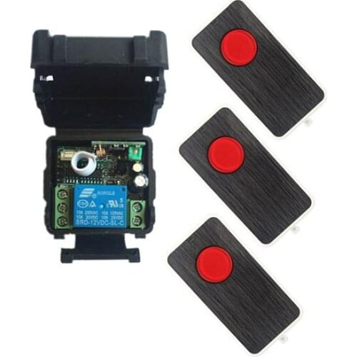 DC12V 24V 1CH 10A RF Remote Control Switch System Transmitter+Receiver 1ch relay smart home z-wave/Garage Doors