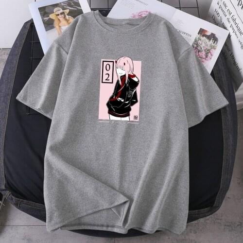 Roronoa Zoro Darling in The Franxx Woman T-shirts Short Sleeve Oversize Tops Tees Summer Round Neck 2021 New K-pop Camisetas