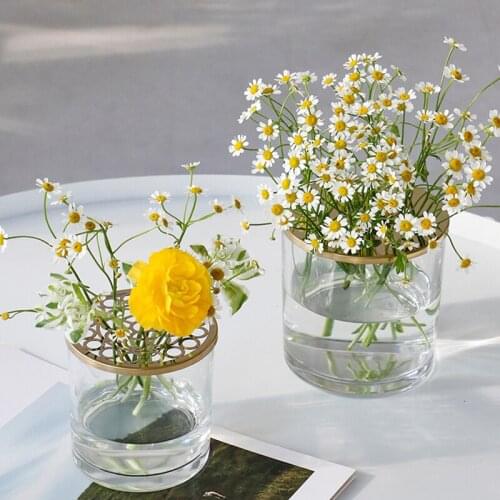 Nordic Simple Transparent Glass Vase Dry Flowers Decoration Living Room Hydroponic Plant Pot Flower Arrangement Table Ornaments