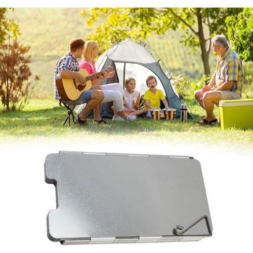 9 Plates Foldable Gas Stove Windshield Outdoor Camping Cooking Burner Windproof Screen Aluminium Alloy Outdoor Stove Wind Shield